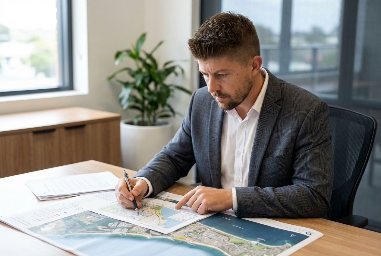 Coastal approvals documents on desk