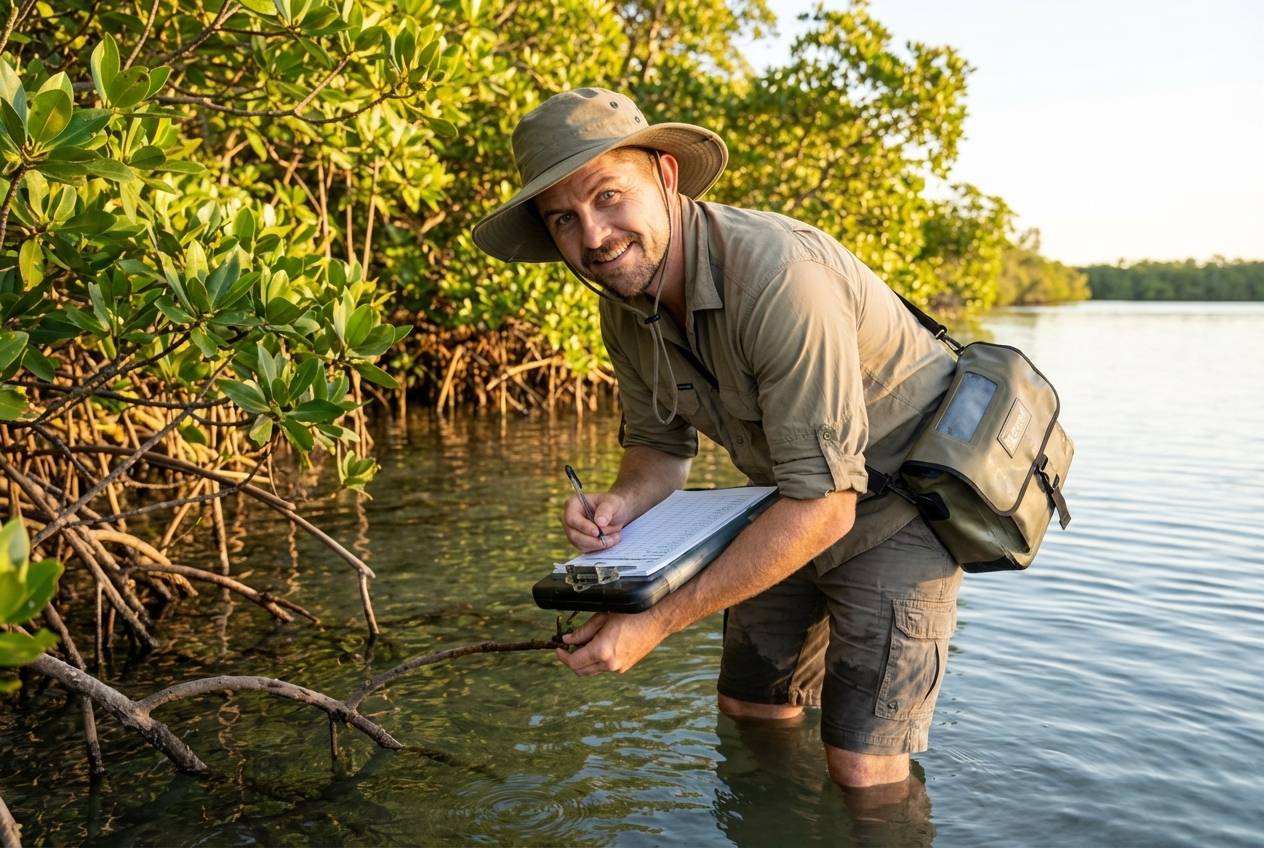 Mangrove survey in a Queensland coastal habitat